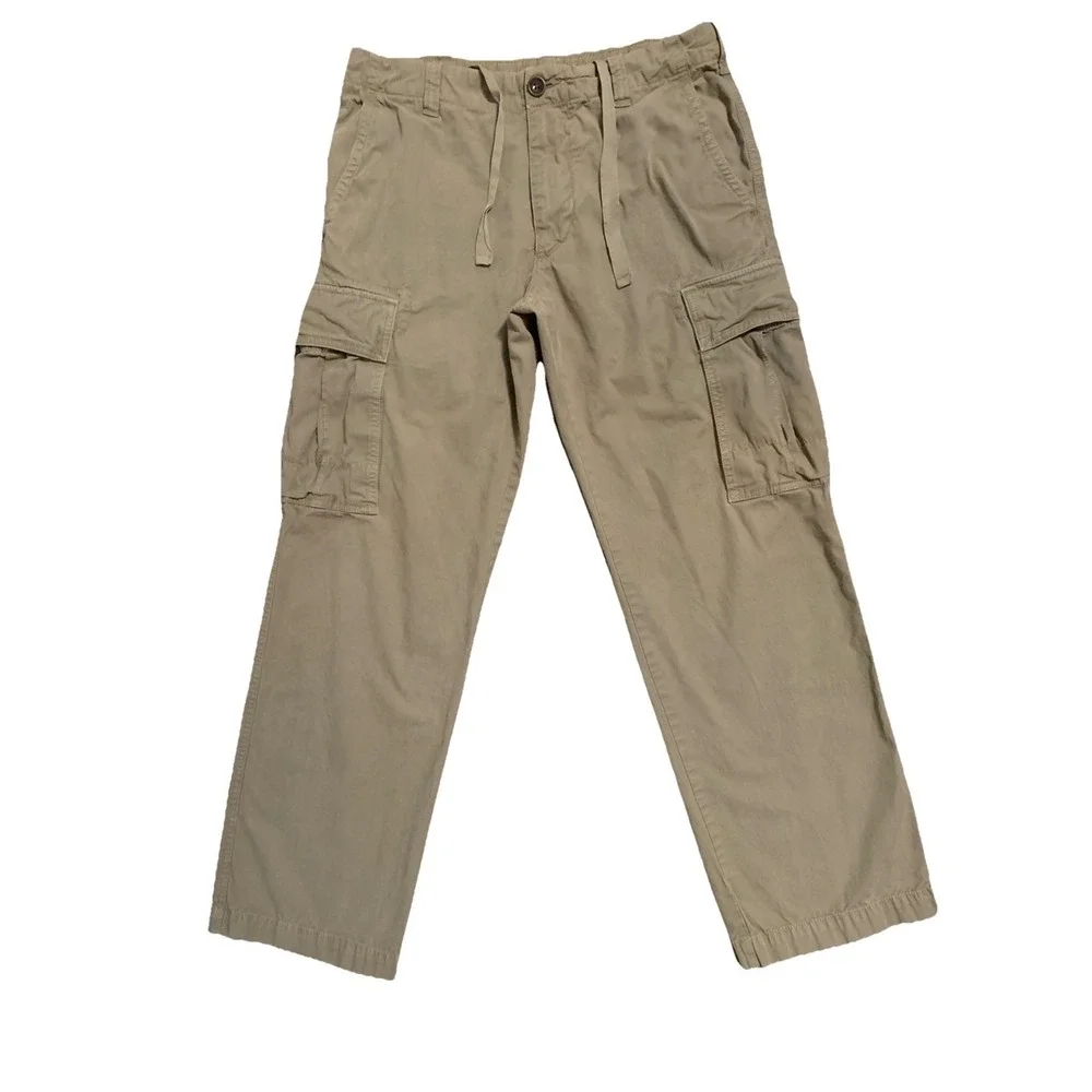 Y2K Banana Republic Cargo Pants Relaxed Fit‎ Men's 32/32 (31) Beige Straight Leg